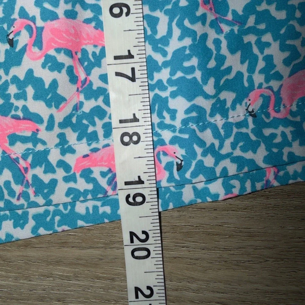 Chubbies Mens Flamingo Print Swim Trunks Blue Pink 7 Inch Inseam XXL
